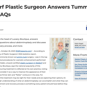 Dr. Ayman Hakki, a plastic surgeon in Waldorf, MD, answers frequently asked questions about tummy tuck surgery.